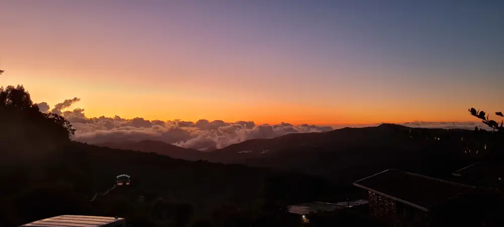 Coucher de soleil en altitude