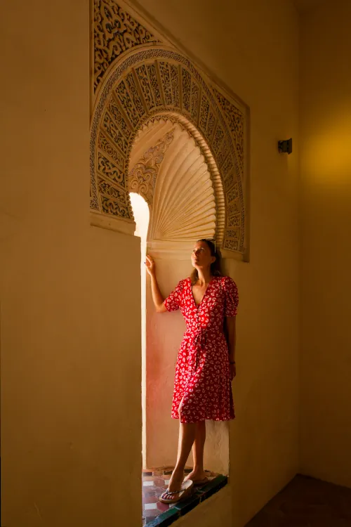 Décor du patio de l'Alcazaba