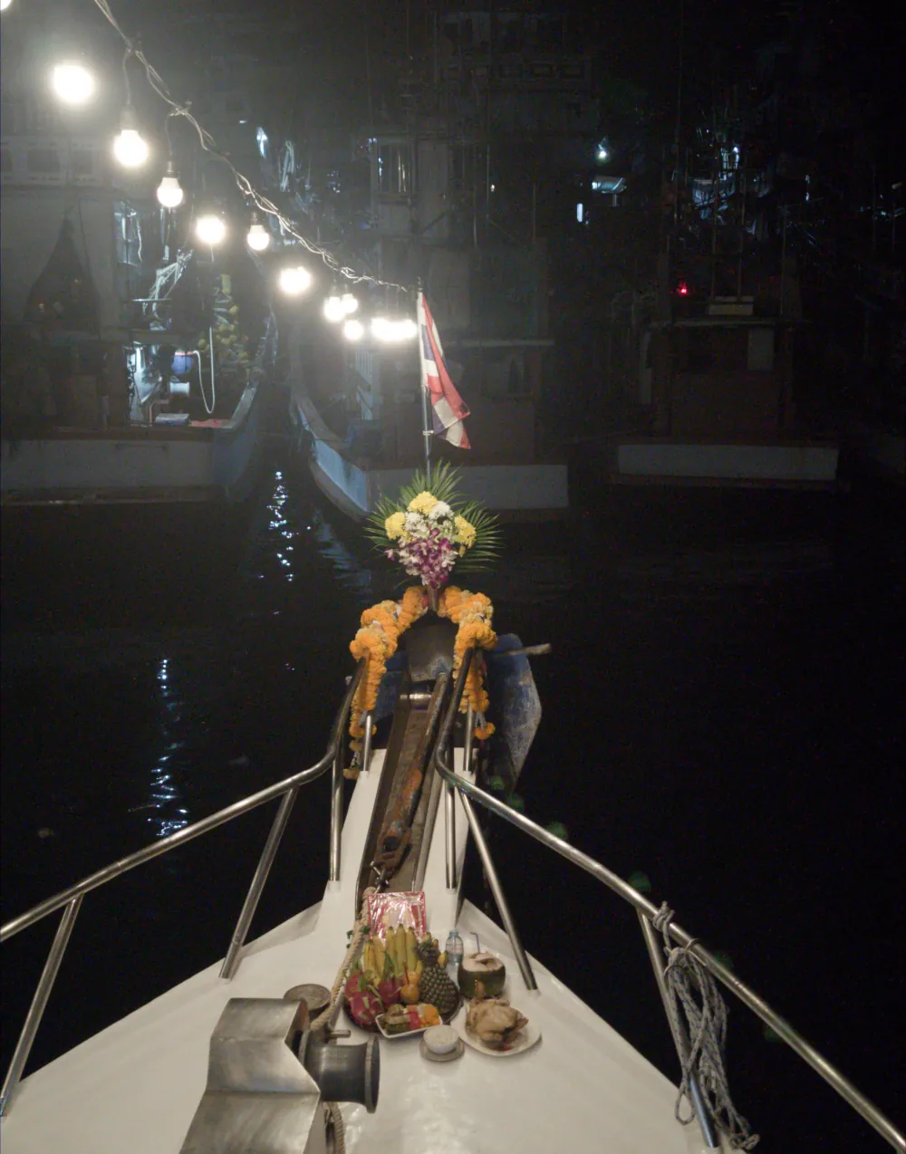 Offrande avant le largage des amarres